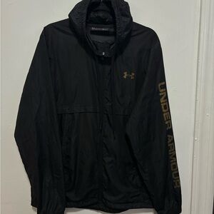 Under Armour Black Windbreaker Lightweight Athletic Jacket